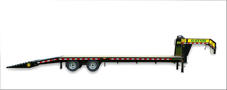 Gooseneck Flat Bed Equipment Trailer | 20 Foot + 5 Foot Flat Bed Gooseneck Equipment Trailer For Sale   Stewart County, Tennessee